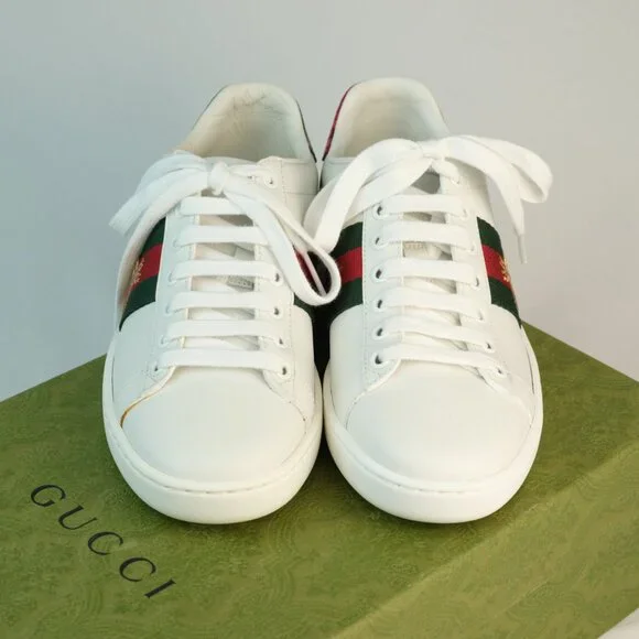 Gucci Ace Bee Sneakers, White, EU 35 - Picture 3 of 9